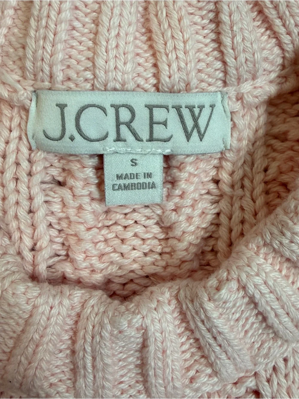 J crew Cable-knit crewneck sweater